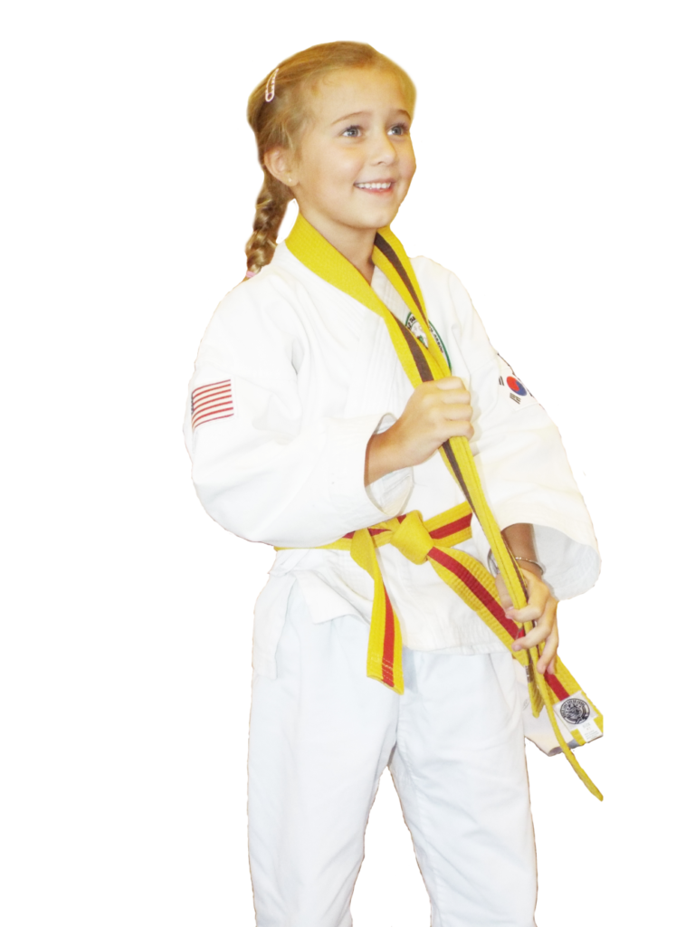 Young Girl Being Promoted In Kids Martial Arts Class At Goodyear Martial Arts AZ