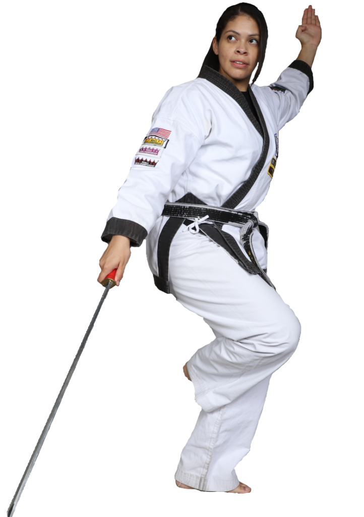 Moshay Williamson Demonstrating Sword Work For Tang Soo Do At Goodyear Martial Arts AZ